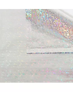 Пленка голографическая, "Звёздное небо", серебро, 70 см х 1 м арт. СМЛ-240100-1-СМЛ0010486174