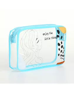 Косметичка на молнии, цвет голубой арт. СМЛ-240123-2-СМЛ0010488028