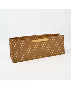 Пакет под бутылку горизонтальный «Горошек», 36 × 10 × 13 см арт. СМЛ-248781-1-СМЛ0010494603