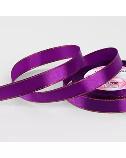 Лента атласная «Серебряные нити», 15 мм × 23 ± 1 м, цвет фиолетовый №35 арт. СМЛ-240269-2-СМЛ0010507971