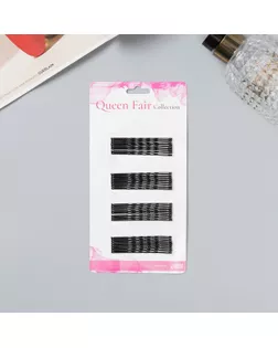 Невидимка для волос "Классика, с зубчиками" (набор 32 шт) 6 см, волна, чёрный арт. СМЛ-240788-1-СМЛ0010530891