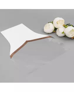 Пакет цветочный Конус, "Наилучшие пожелания", белый, 36х20х45см±1см арт. СМЛ-241321-1-СМЛ0010547127