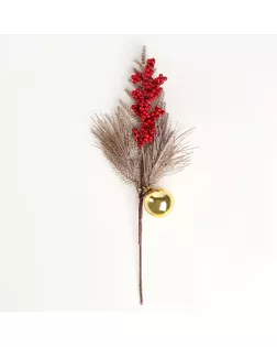 Декор «Золотая веточка», с ягодками, 36 × 16 × 5 см арт. СМЛ-241493-1-СМЛ0010553978