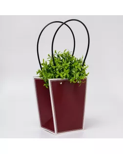Сумка для цветов винная влагостойкая, 17x17-11.5x11.5-20 см 5 арт. СМЛ-241712-1-СМЛ0010582935