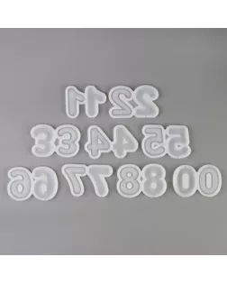 Молды силиконовые «Цифры», набор, 9 × 5 × 8 см арт. СМЛ-241905-1-СМЛ0010616239