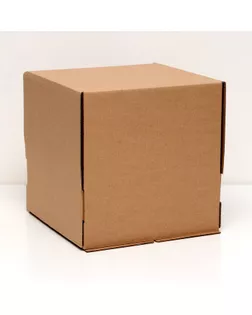 Коробка под торт, крафт, 30 х 30 х 30 см арт. СМЛ-241907-1-СМЛ0010616504