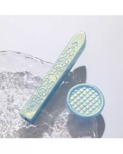 Сургуч для печати стержень "Небесный голубой" перламутр 1,1х1,1х9 см арт. СМЛ-242047-1-СМЛ0010629466