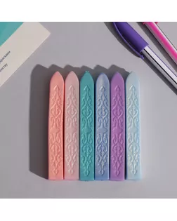 Сургуч для печати стержень "Хвост русалки" набор 6 шт 14,9х16,3 см арт. СМЛ-242059-1-СМЛ0010629479