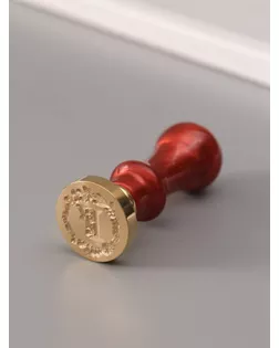 Печать для сургуча с пластиковой ручкой "Венок с буквой F" 2,5х2,5х6,3 см арт. СМЛ-272656-1-СМЛ0010637027