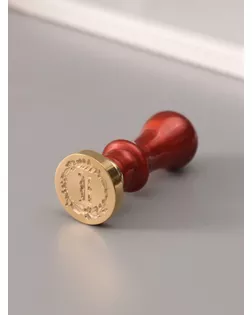 Печать для сургуча с пластиковой ручкой "Венок с буквой I" 2,5х2,5х6,3 см арт. СМЛ-272659-1-СМЛ0010637031