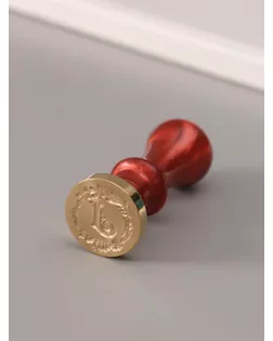 Печать для сургуча с пластиковой ручкой "Венок с буквой J" 2,5х2,5х6,3 см арт. СМЛ-272660-1-СМЛ0010637032