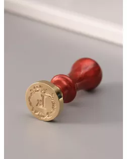 Печать для сургуча с пластиковой ручкой "Венок с буквой L" 2,5х2,5х6,3 см арт. СМЛ-272662-1-СМЛ0010637034