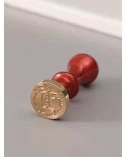 Печать для сургуча с пластиковой ручкой "Венок с буквой N" 2,5х2,5х6,3 см арт. СМЛ-272664-1-СМЛ0010637036