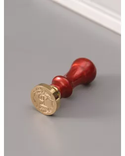 Печать для сургуча с пластиковой ручкой "Венок с буквой P" 2,5х2,5х6,3 см арт. СМЛ-272666-1-СМЛ0010637038