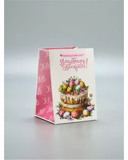 Пакет подарочный под кулич «Пасха», 12 × 18 × 12 см арт. СМЛ-266537-1-СМЛ0010643421