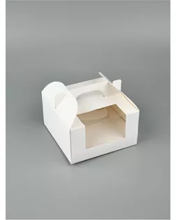 Упаковка для кондитерских изделий, под бенто - торт «Белая», 14 х 14 х 8 см арт. СМЛ-271574-1-СМЛ0010650663