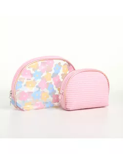 Набор косметичек 2 в 1 на молнии, цвет розовый арт. СМЛ-242547-2-СМЛ0010650986