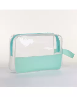 Косметичка на молнии, с ручкой, цвет зелёный арт. СМЛ-242630-1-СМЛ0010653563