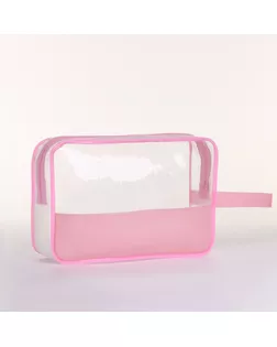 Косметичка на молнии, с ручкой, цвет розовый арт. СМЛ-242630-3-СМЛ0010653565