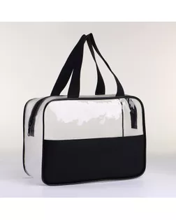 Косметичка на молнии, с ручками, цвет чёрный арт. СМЛ-242631-4-СМЛ0010653571