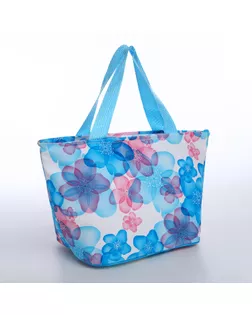 Косметичка на молнии, с ручками, цвет голубой арт. СМЛ-242705-2-СМЛ0010658554