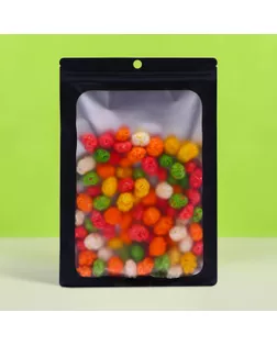 Пакет Зип-лок с окном, с еврослотом, черный, 16 х 24 см арт. СМЛ-242794-1-СМЛ0010664544