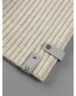 Бирка с кнопкой из кожзам цветы тисн серебро(наб 10шт цена за наб) 8*1,5см графит TR арт. СМЛ-264098-1-СМЛ0010669634