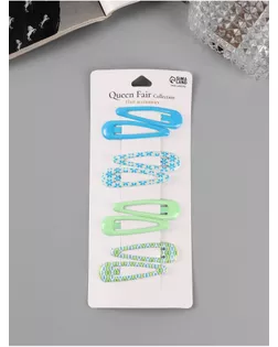 Невидимка для волос "Флора" (набор 8 шт) цветы узоры, 5 см, микс арт. СМЛ-269909-1-СМЛ0010679927