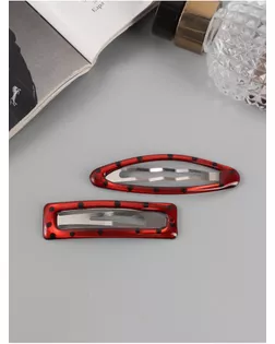 Невидимка для волос "Фрида" (набор 4 шт) 8 и 7 см, коричневый арт. СМЛ-269913-1-СМЛ0010679932