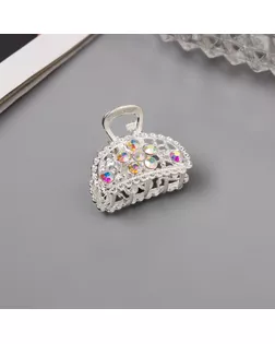 Краб для волос "Флоренс" узоры дуга, 2,5 см, серебро арт. СМЛ-243168-1-СМЛ0010691373