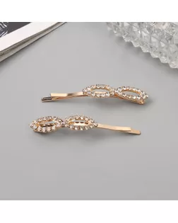 Невидимка для волос «Дилис» (набор 2 шт) петельки, 6 см, золото арт. СМЛ-243188-1-СМЛ0010691545