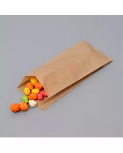 Пакет бумажный фасовочный, крафт, V-образное дно, 8 х 2 х 20 см арт. СМЛ-274011-1-СМЛ0010702799