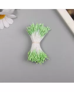 Тычинки для искусственных цветов глянец "Рисинки" зелёный набор 360 шт длина 6 см арт. СМЛ-243433-1-СМЛ0010705221