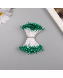 Тычинки для искусственных цветов глянец "Рисинки" тёмно-зелёный набор 360 шт длина 6 см арт. СМЛ-243443-1-СМЛ0010705234