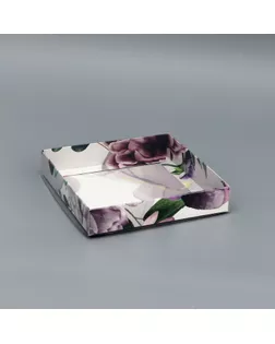 Коробка сборная с PVC крышкой, "Самой красивой", 16 х 16 х 3 см. Кондитерская упаковка арт. СМЛ-243914-1-СМЛ0010719108