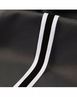 Резинка тканая мягкая 40мм*5±1ярд широкая полоска белый/чёрный АУ арт. СМЛ-244105-1-СМЛ0010746316