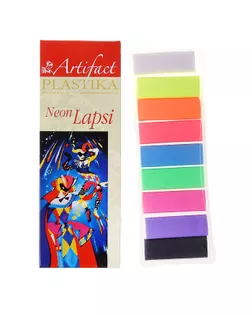 Пластика - полимерная глина набор LAPSI NEON 9 флуоресцентных цветов 180г арт. СМЛ-206639-1-СМЛ0001075472