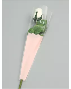 Пакет конус для цветов, "Чувства", 12,5х4х45±1см, розовый арт. СМЛ-265126-1-СМЛ0010763642