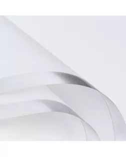 Пленка для цветов, "Серебряный кант", белый, 57х57±1 см арт. СМЛ-244171-1-СМЛ0010776659