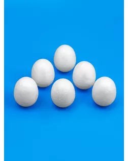 Набор заготовок из пенопласта, Яйцо, 7 см, 6 шт арт. СМЛ-265130-1-СМЛ0010783355