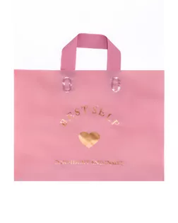 Пакет с петлевой ручкой розовый 34 х 25 х 8 см 80 мкм арт. СМЛ-268364-1-СМЛ0010790739