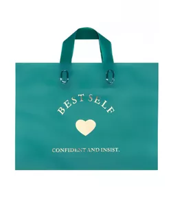 Пакет с петлевой ручкой зеленый 34 х 25 х 8 см  80 мкм арт. СМЛ-268366-1-СМЛ0010790742