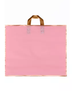 Пакет с петлевой ручкой розовый 50 х 41 х 10 см 80 мкм арт. СМЛ-268372-1-СМЛ0010790748