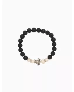 Браслет "Черепашка" жемчуг, лава, длина 18 см арт. СМЛ-280238-1-СМЛ0010792272