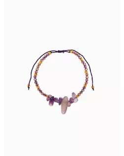 Браслет, длина 16 см, цв. сиреневый, красный арт. СМЛ-280243-1-СМЛ0010792277