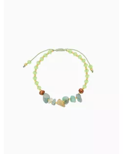 Браслет, длина 16 см, цв. фисташковый, золотой арт. СМЛ-280244-1-СМЛ0010792279