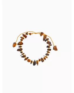 Браслет, длина 16 см, цв. коричневый, золотой арт. СМЛ-280250-1-СМЛ0010792286