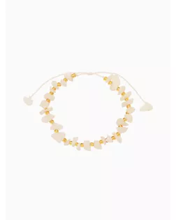 Браслет, длина 16 см, цв. белый, золотой арт. СМЛ-280255-1-СМЛ0010792292