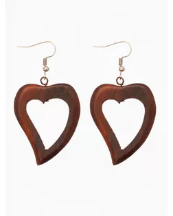 Серьги " Сердце" дерево соно арт. СМЛ-280308-1-СМЛ0010792748