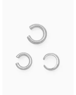 Серьги каффы «Трио», набор 3 шт. цвет серебро арт. СМЛ-272219-2-СМЛ0010826311